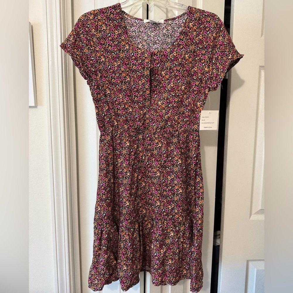 Passport Floral Women's Dress - Pink and Purple